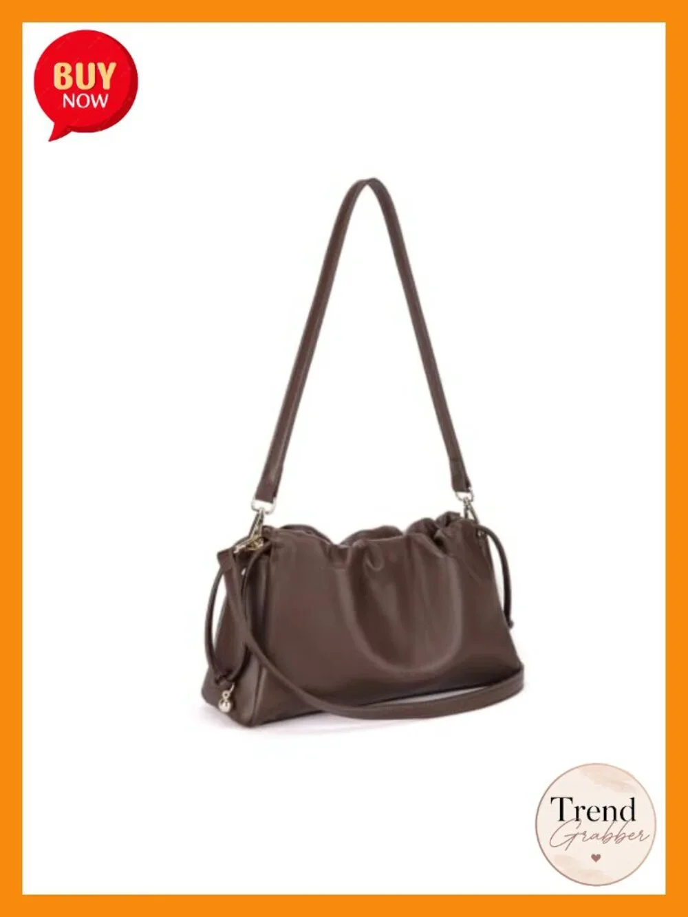 Vegan Leather Hobo Handbag Crossbody Shoulder Bag with Adjustable Strap